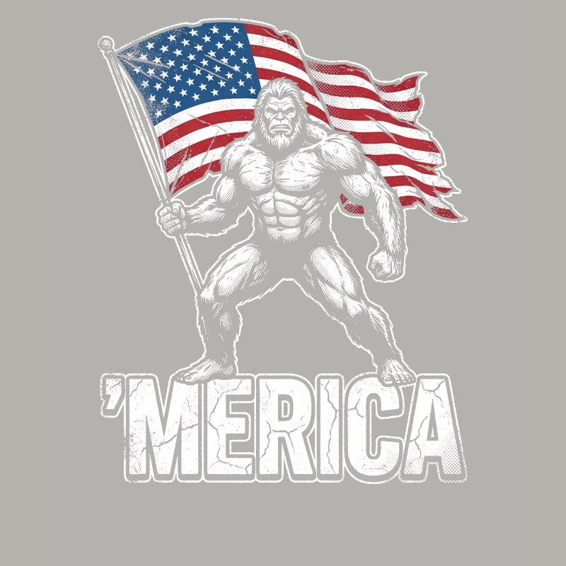 Amerika Bigfoot Lustiger Bigfoot zum 4. Juli Ameri