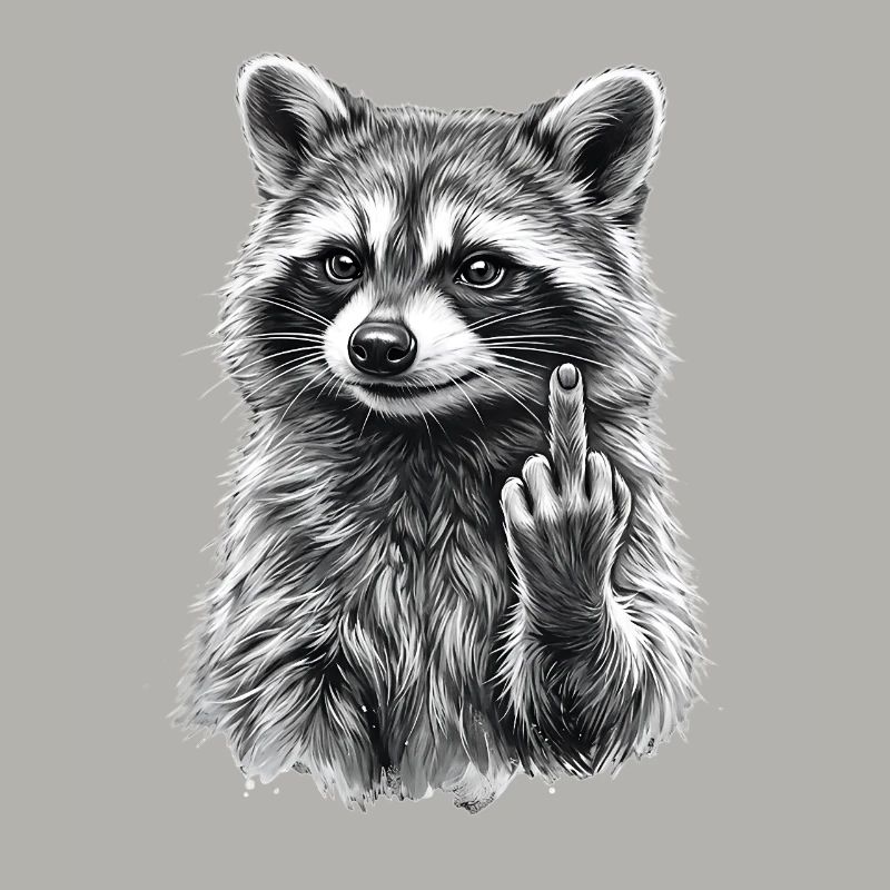 grumpy raccoon