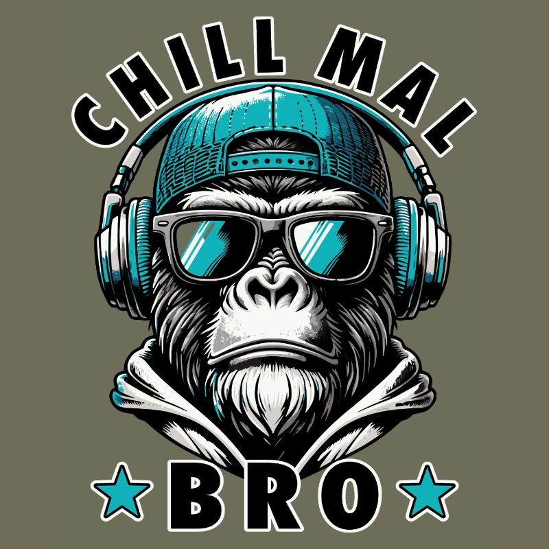 Chill Mal Bro Cool Monkey With Sunglasses