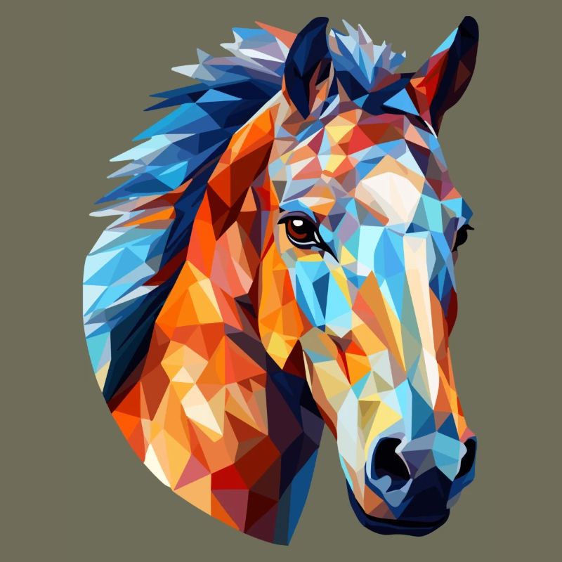 Pferd Polygon Pferdekopf Pferde