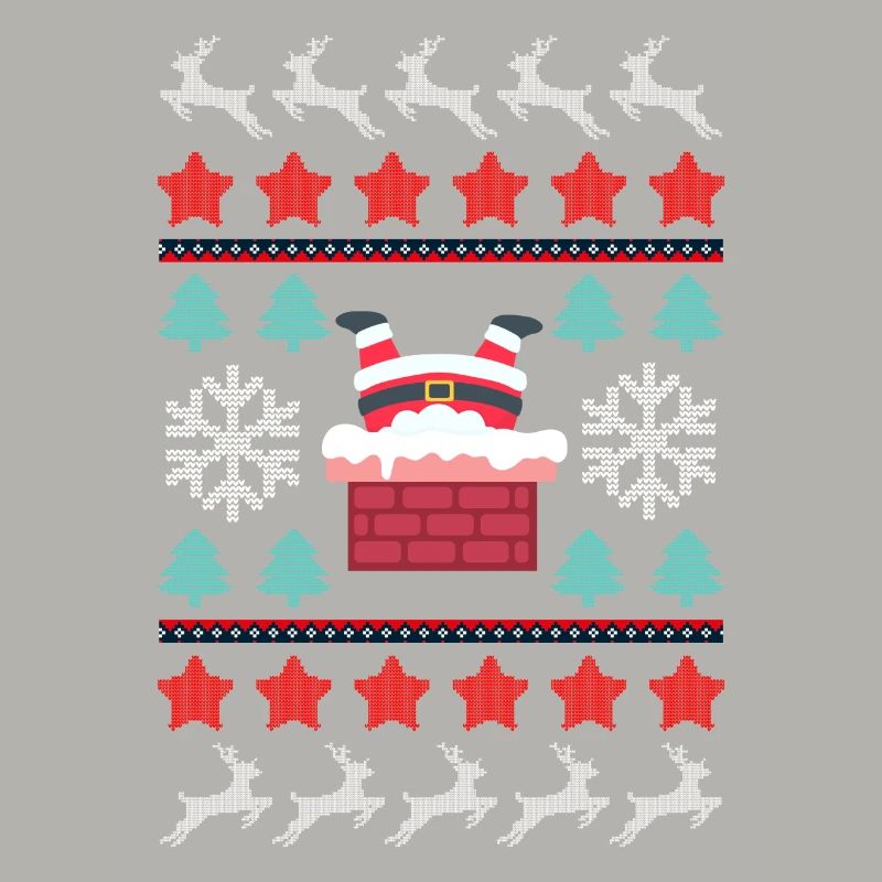 Santa's Upside Down in the Chimney