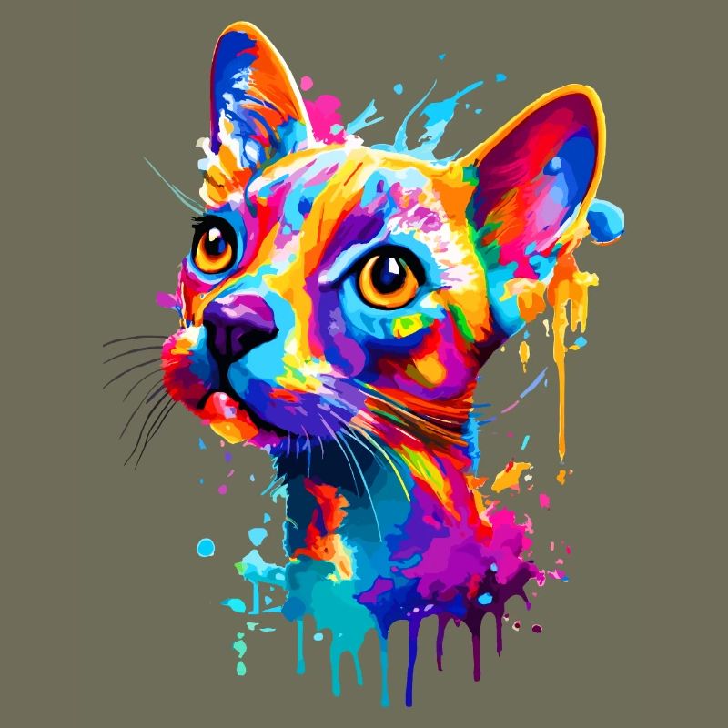 Chat Coloré - Chat Coloré - Chat Sphynx