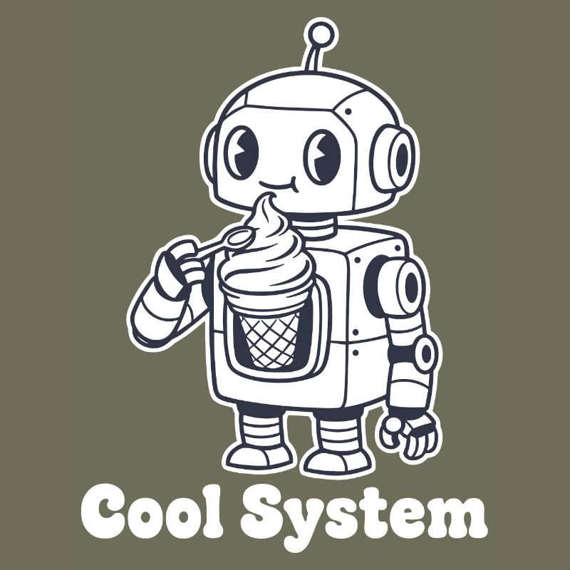 Roboter mit Eiscreme