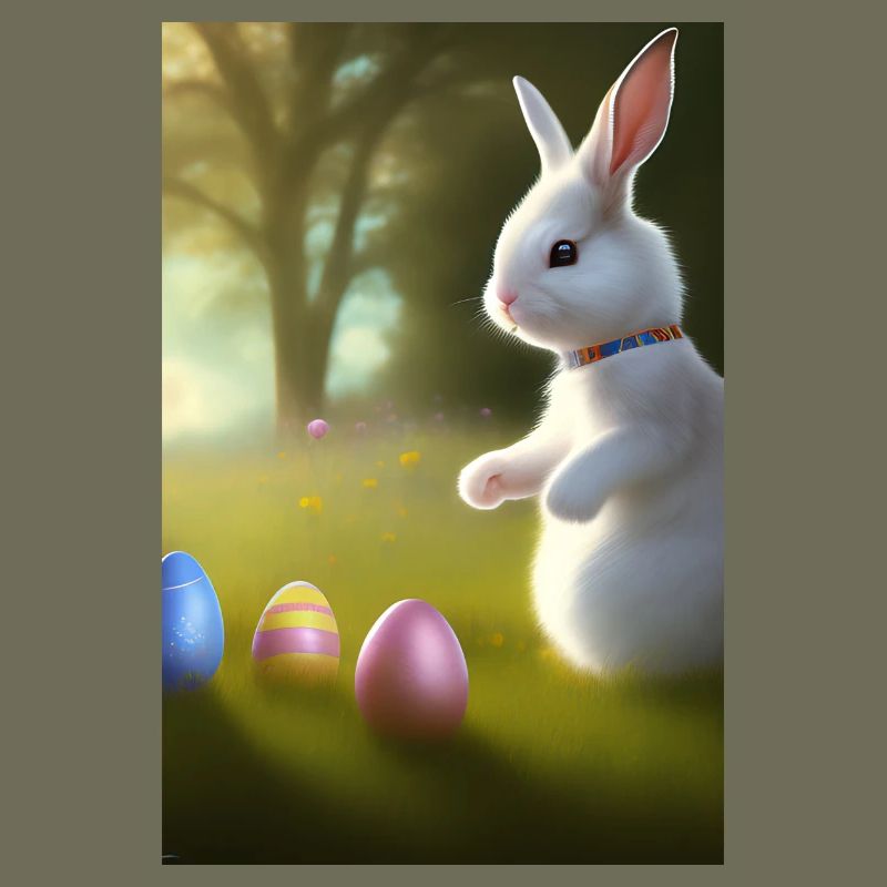 Easter Bunny with Easter Eggs