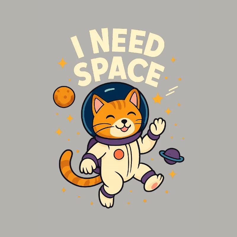 Mignon chat astronaute de l’espace