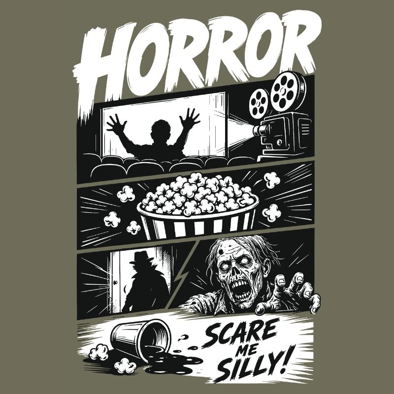 Horror Popcorn Comic Style
