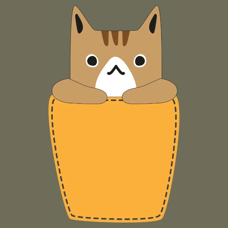 Brusttasche mit Katze