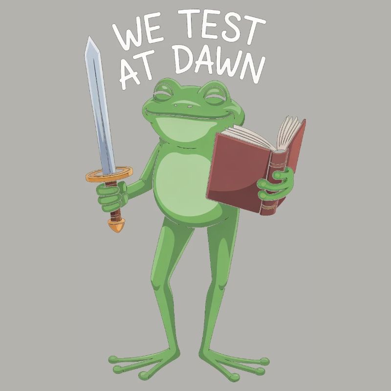 Dawn Test Frog: Sword & Scroll