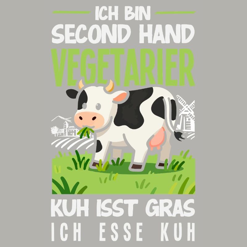 Second Hand Vegetarier Kuh Isst Gras Fleisch
