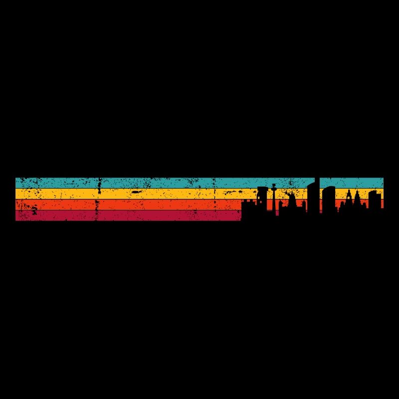 Liverpool Skyline Retro