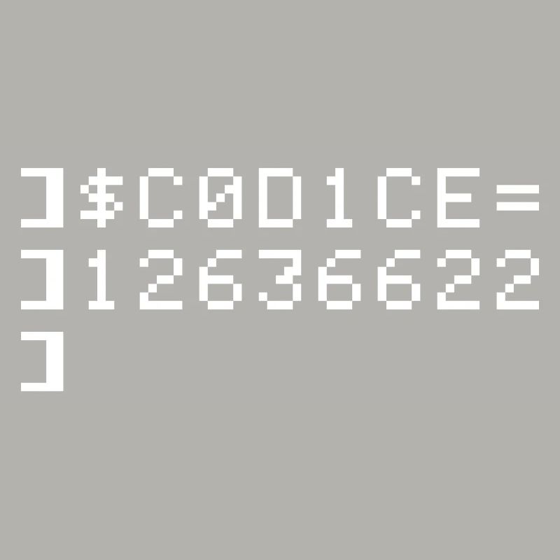 C0D1CE Codice 8-Bit Esadecimal Code Nerd Pix