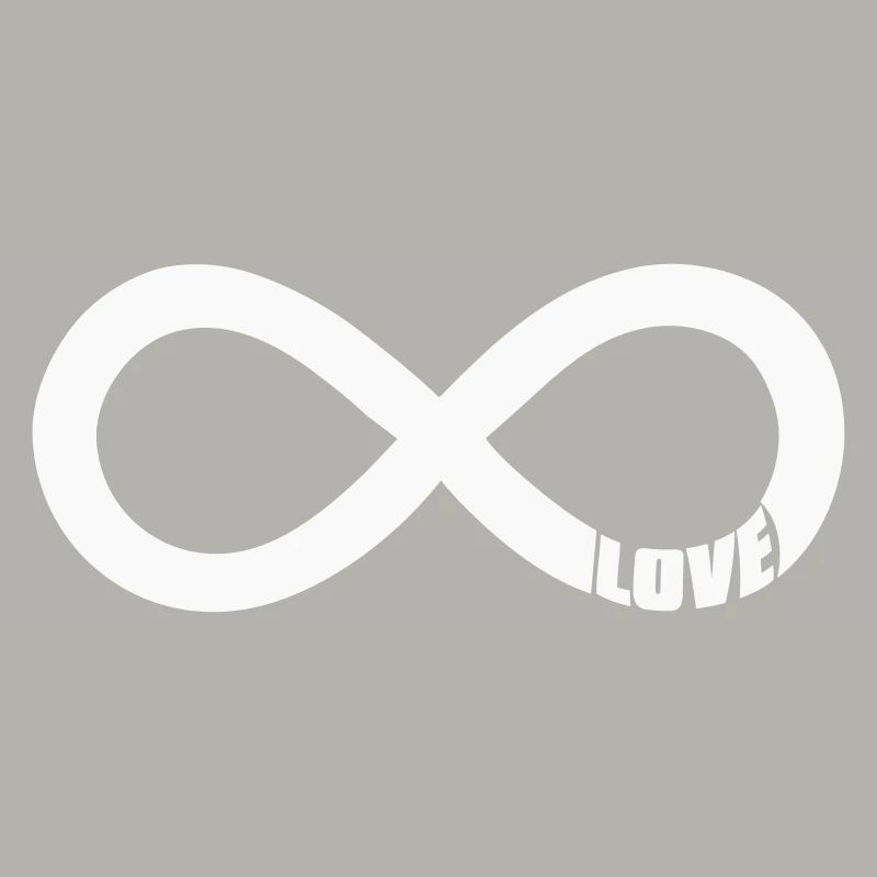 Infinity Love Symbol - White