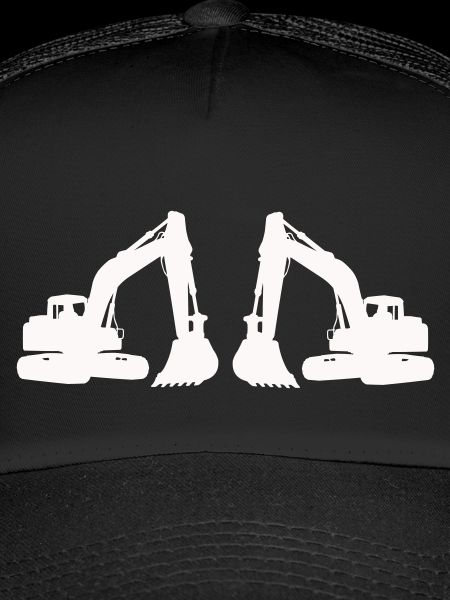 Doppel Bagger Silhouette