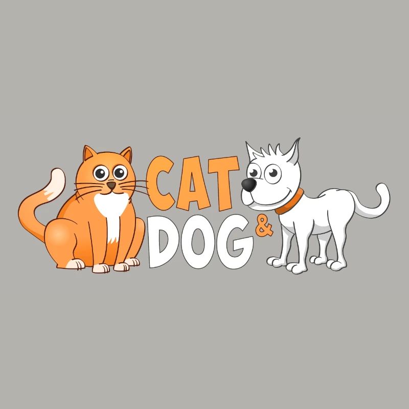 Image joyeuse d’un chat et d’un chien.