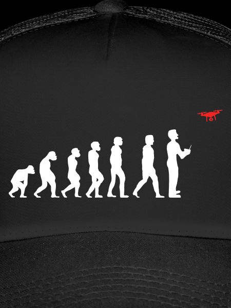 Evolution des Menschen Drohne Pilot