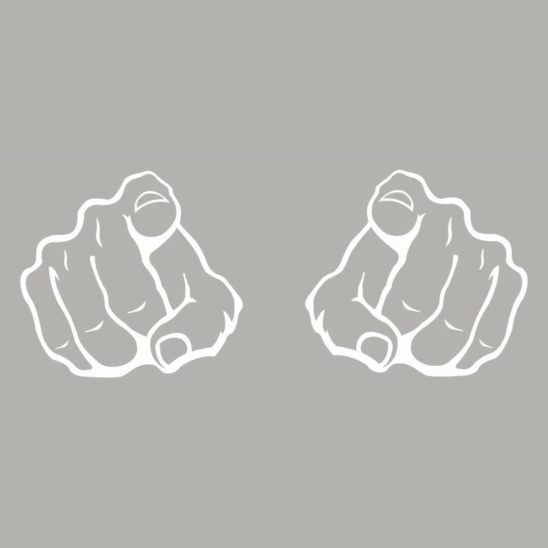 Zwei Zeigefinger Blickfang