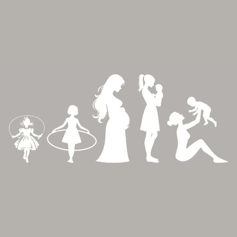 Evolution Mama Muttertag kind Familie