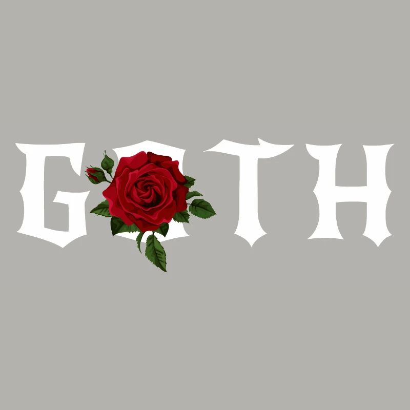 Gothic, Gothic-Thema mit roter Rose