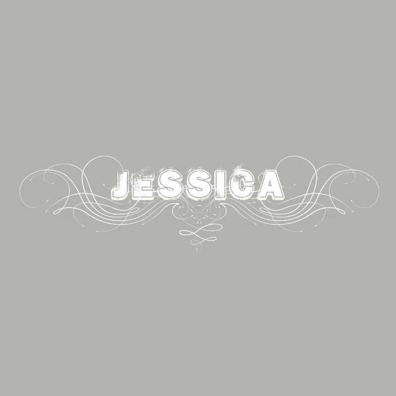 Lettrage JESSICA avec lignes décoratives