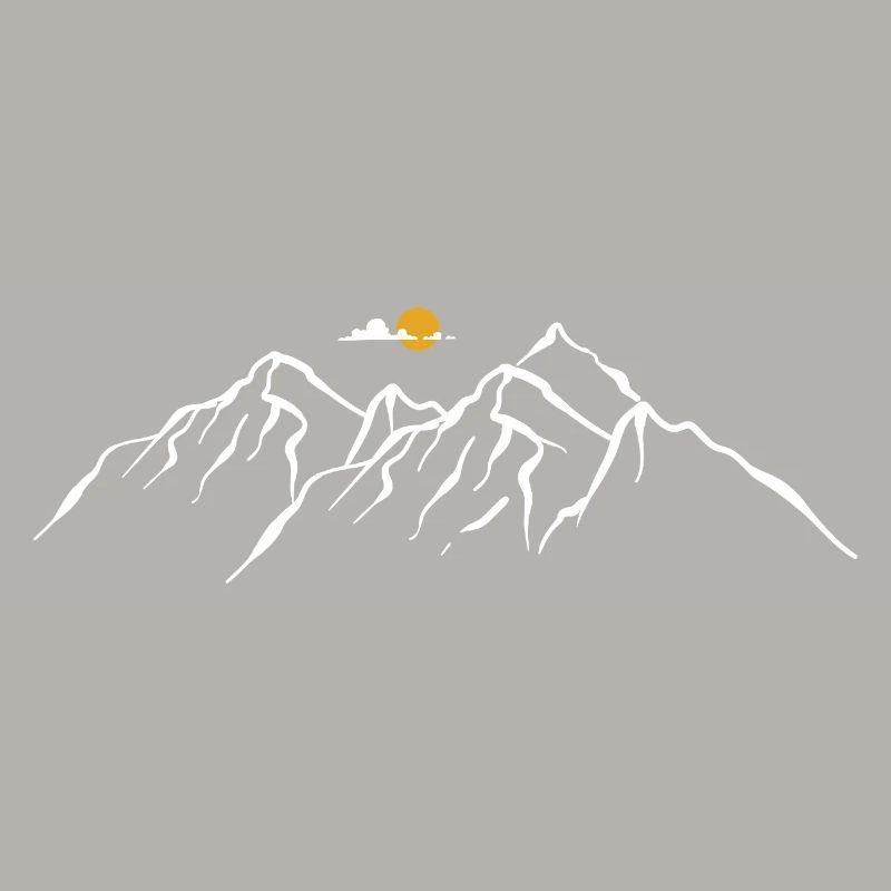 Minimalist Mountain Range Artwork