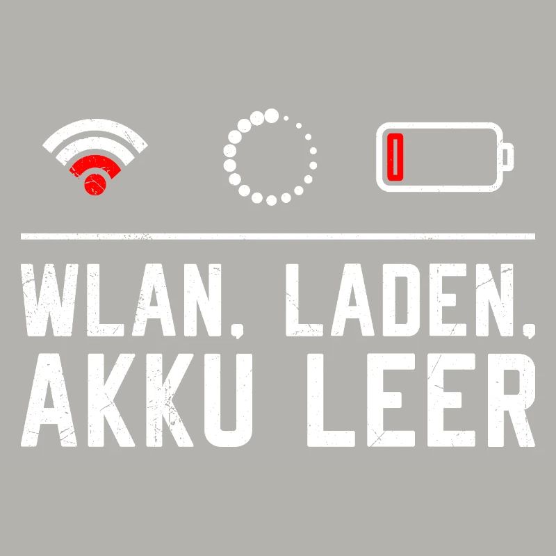 Coder WLAN. LADEN. AKKU LEER LUSTIG