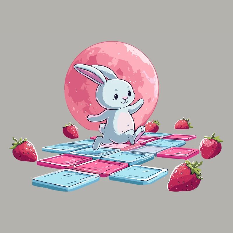 Hopping path on the pink moon