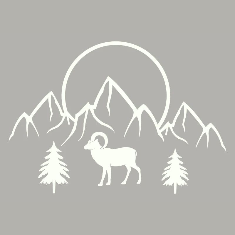 Alpine moonscape with Capricorn