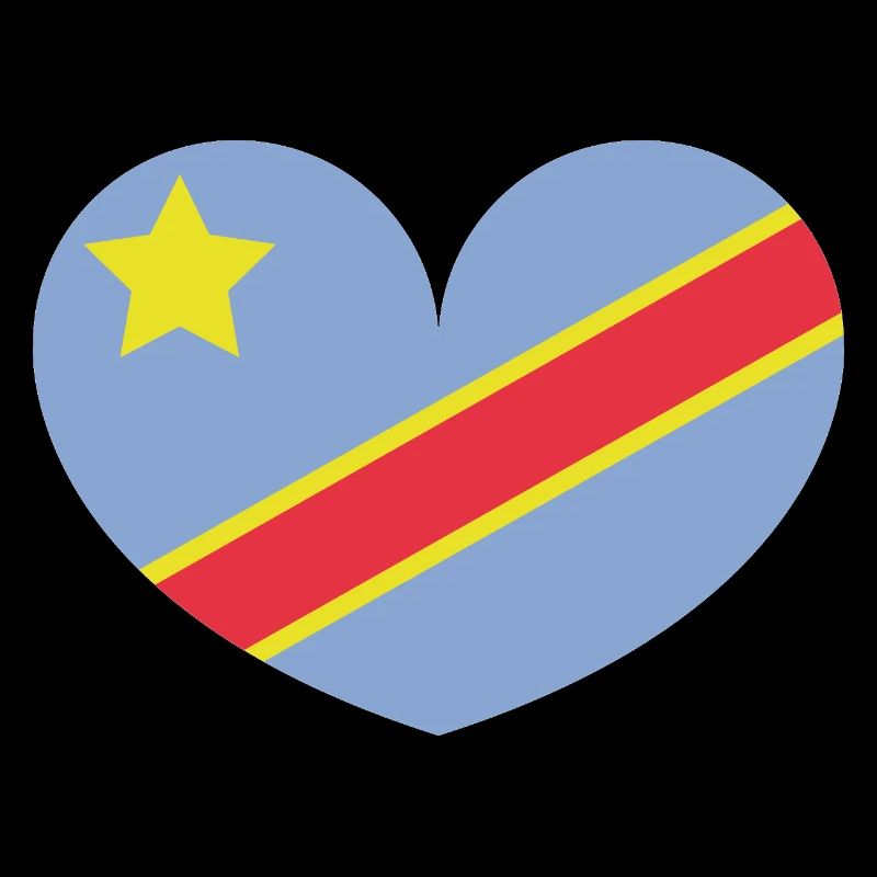 Congo heart flag