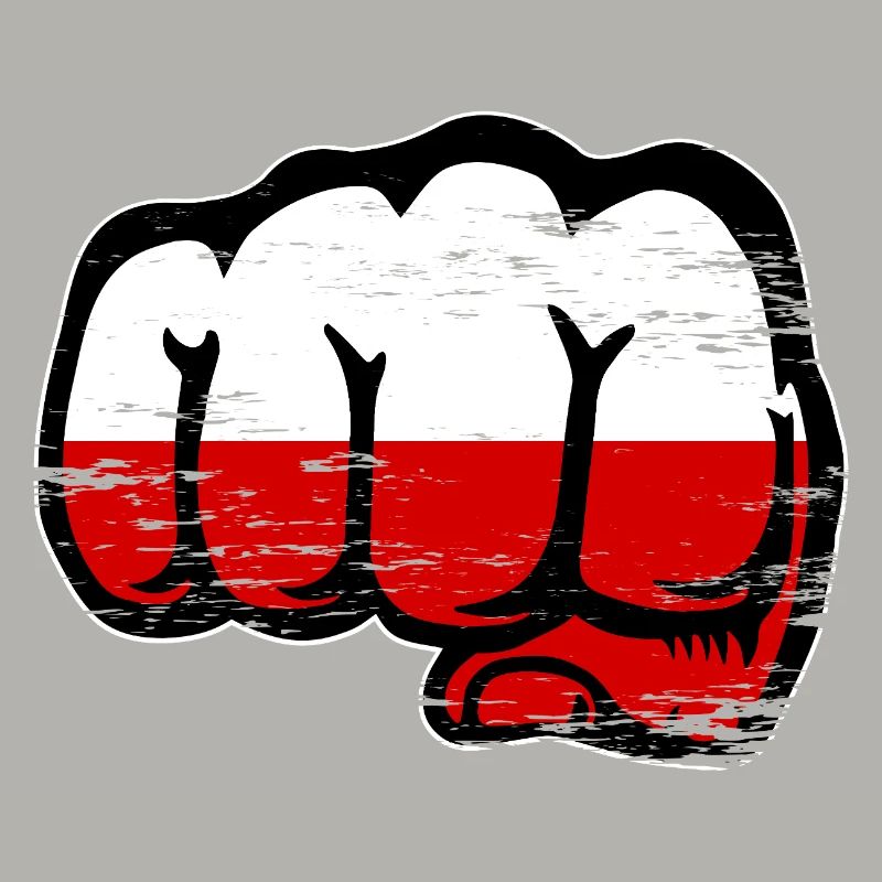 Poing du drapeau de la Pologne utilisé