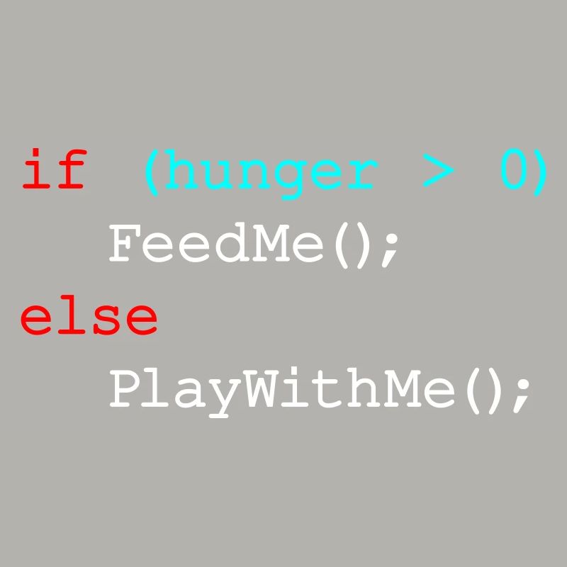 If hunger feed me else play with me - JavaScript