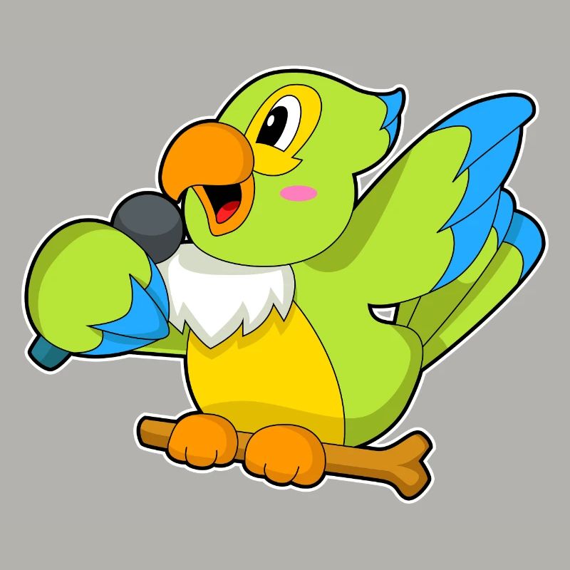 Parrot Singer Microphone Chant