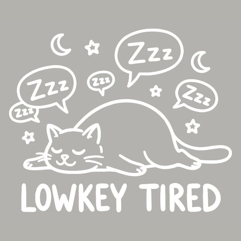 Lowkey Tired Sleeping Cat