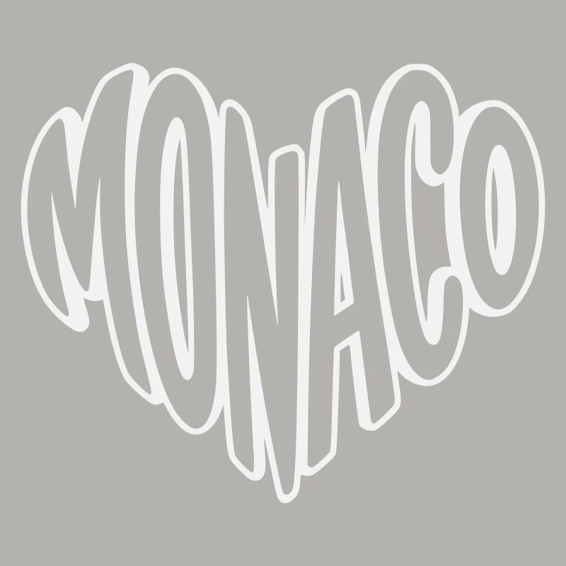 Monaco Schriftzug Retro Typo