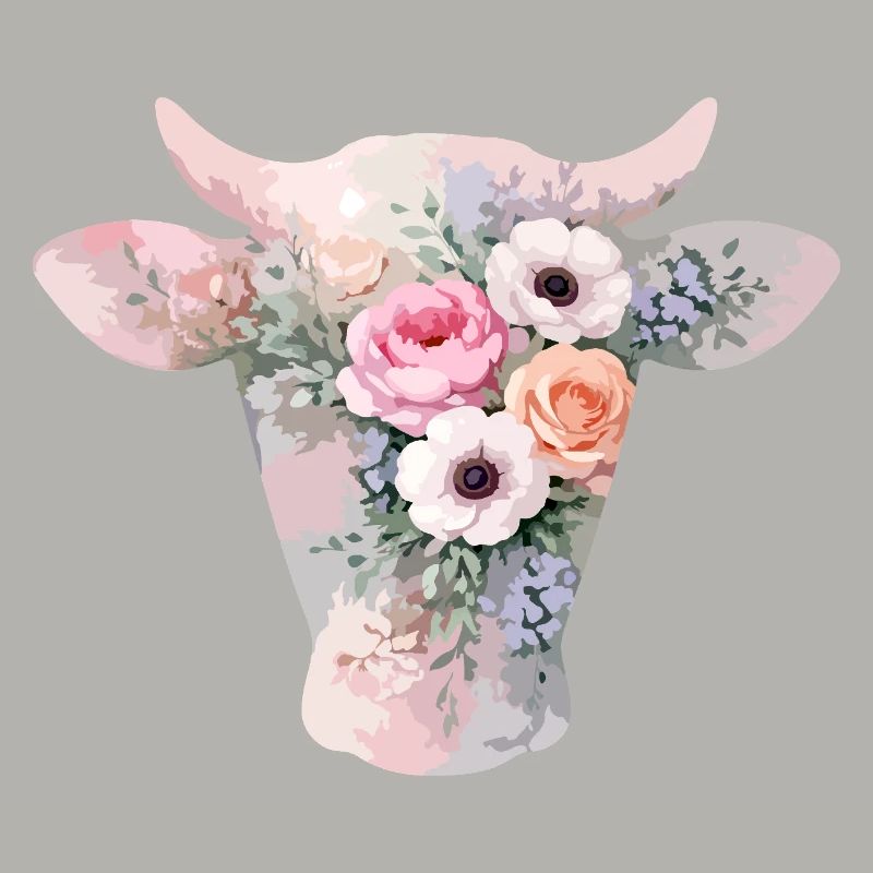 Fleurs en forme de vache