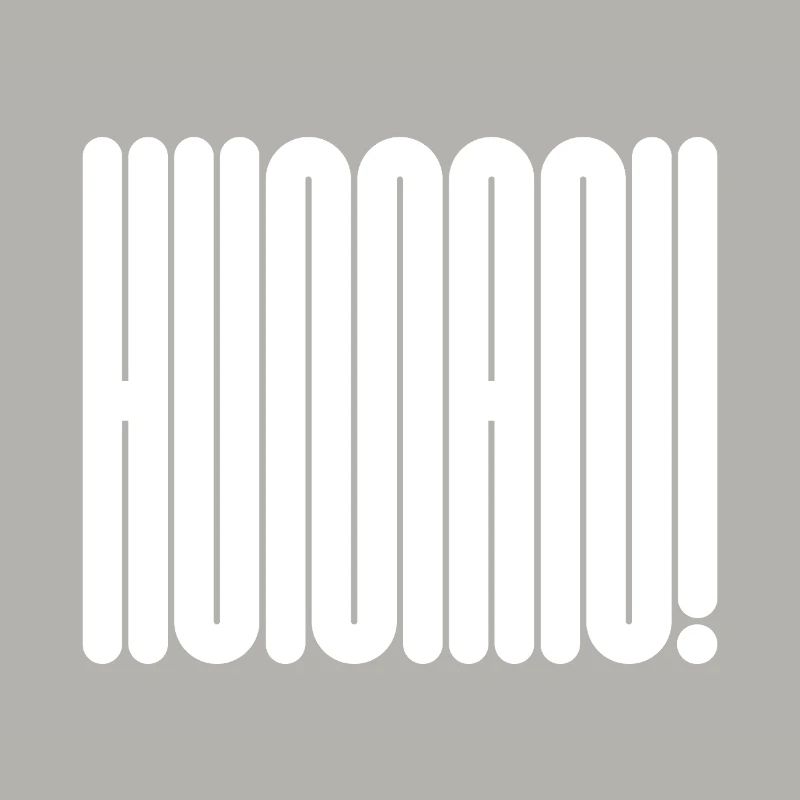 HUMAN! Bold Geometric Typography Statement
