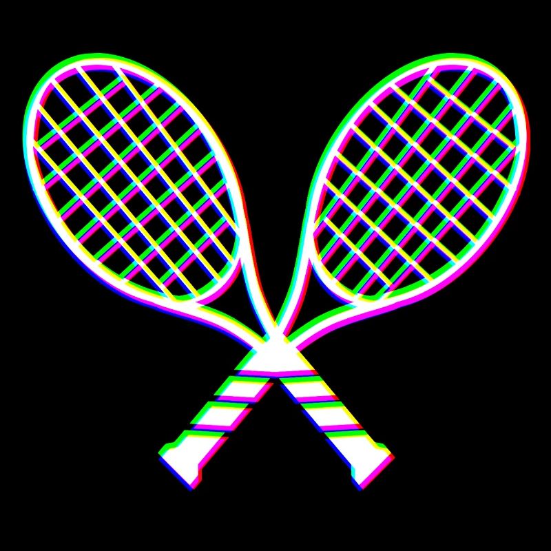Tennis Glitch effect racket