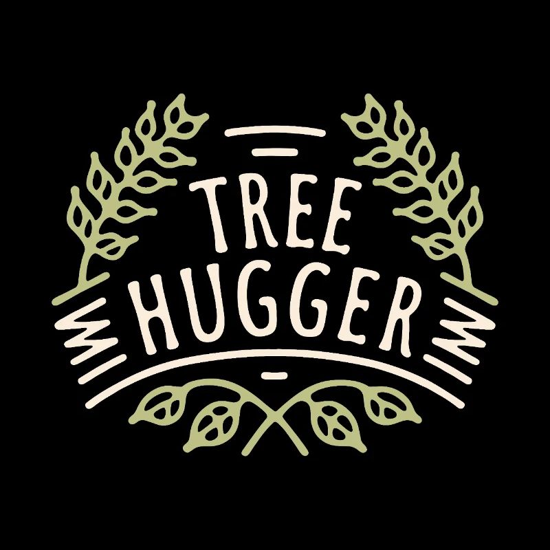 Tree hugger forest bathing nature lovers