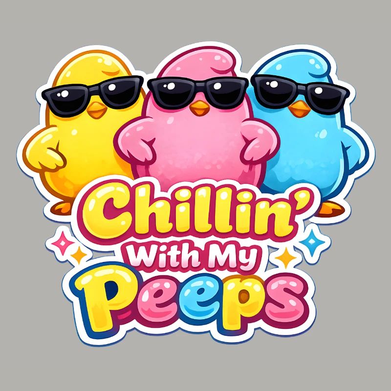 Chillin with my Peeps Happy Easter Easter Chick