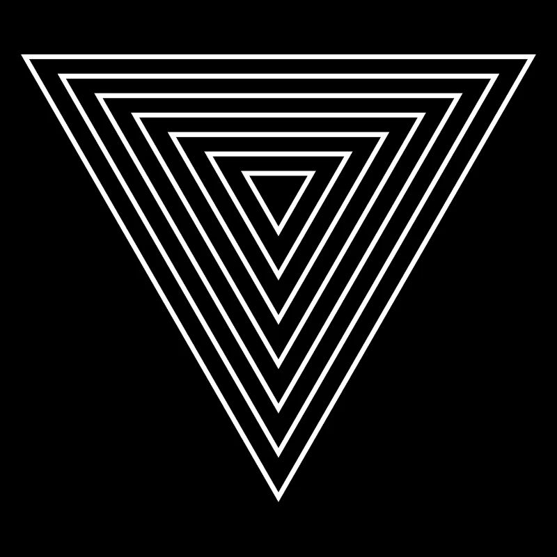 Concentric Triangle Line Art