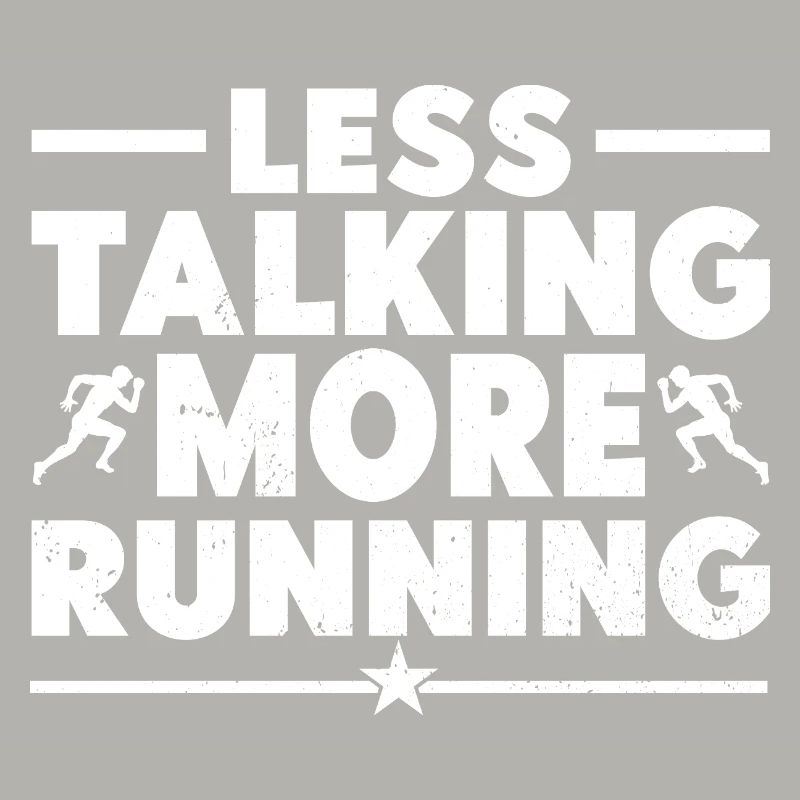 Marathon Runner Less Talking More Running Gift