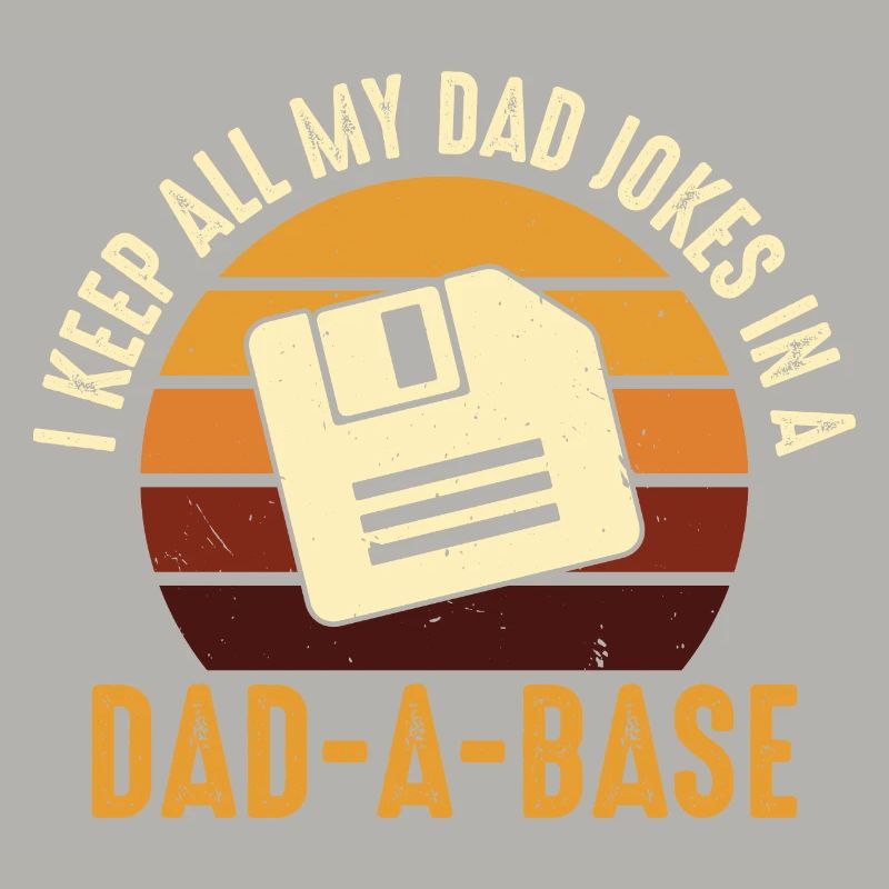 Dad Joke Floppy Disk Retro Design