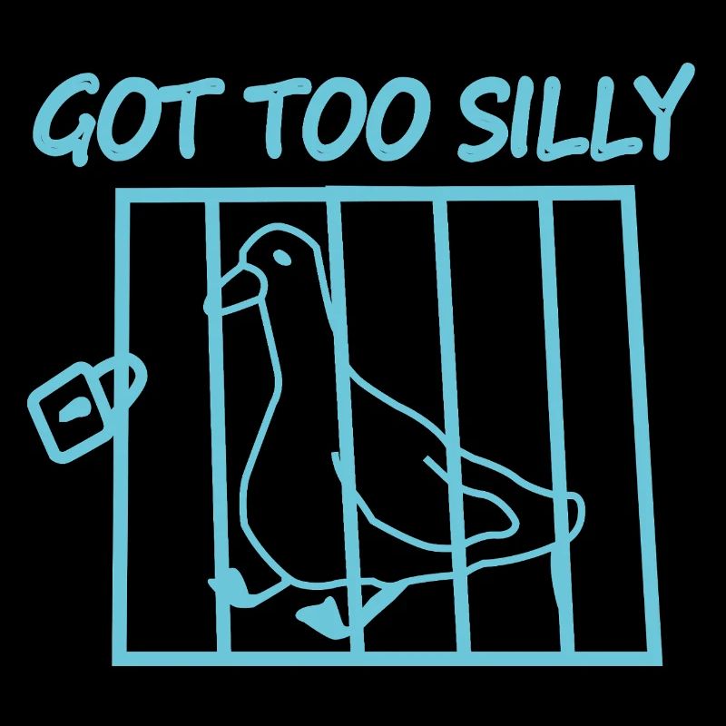 Vogel im Käfig mit dem Text Wurde zu dumm