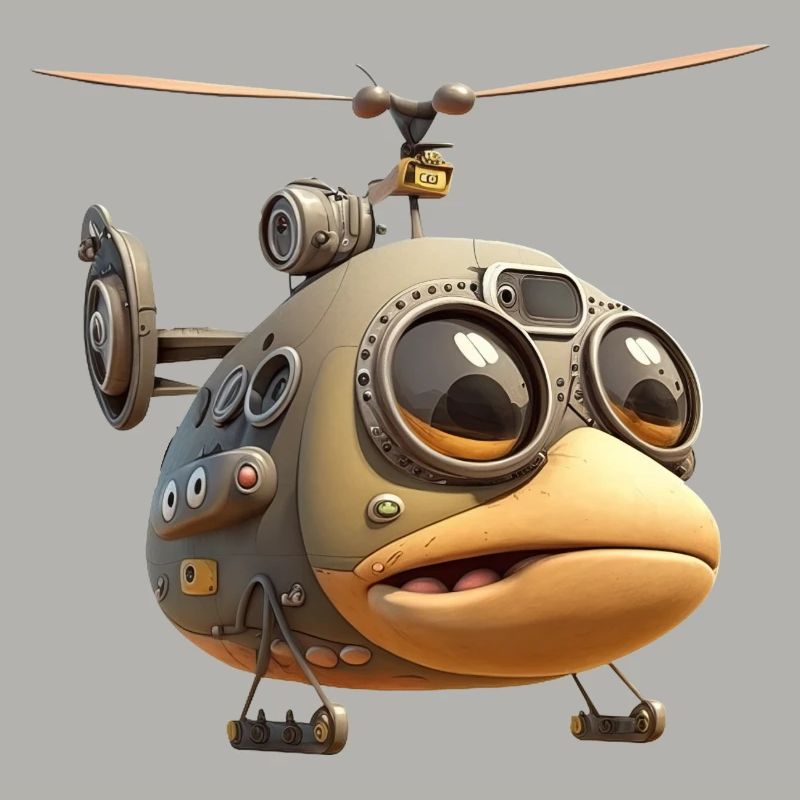 Comic Hubschrauber