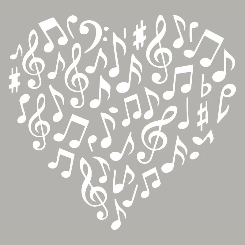 Musical Heart Pattern for Creative Souls