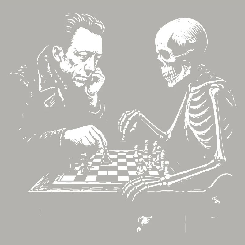 Camus and Skeleton Chess Duel