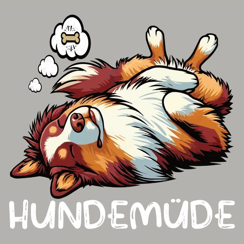 Hundemüde Australian Shepherd Aussie Aussiehalter
