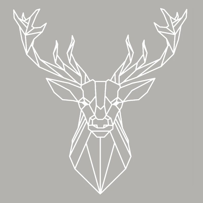 Geometric Deer Head