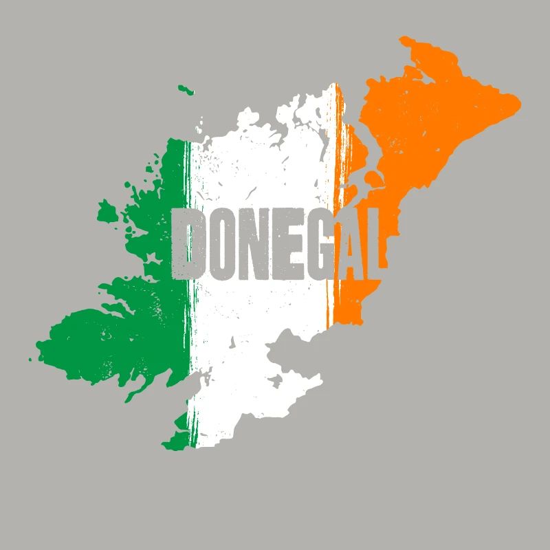| du comté de Donegal Irlande Contour de la carte du drapeau