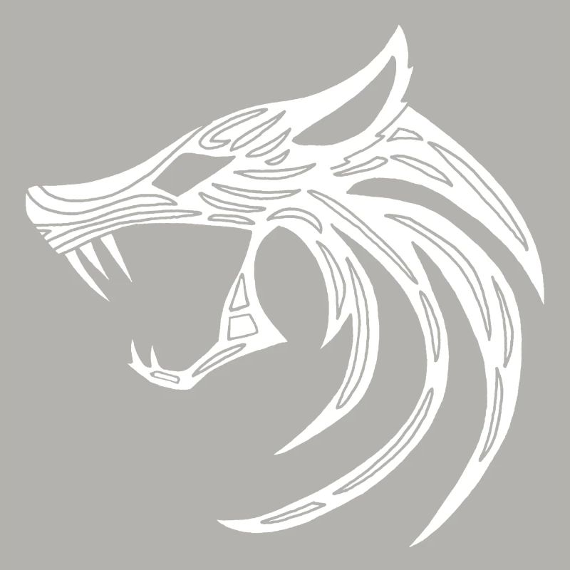 White demonic wolf