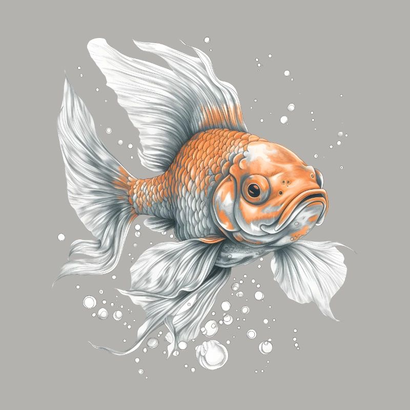 Un éclair de poisson rouge dans l’eau
